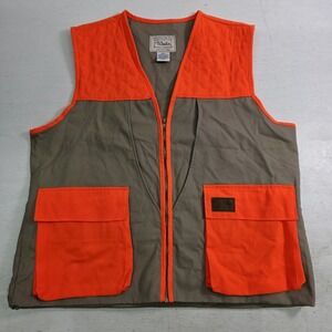 Walls Shooting Vest Tan Orange Colorblock High Visibility Canvas Outdoor XL NWOT